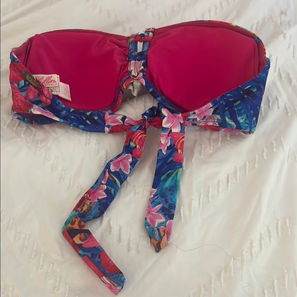 2Chillies Tropical Floral Bikini - Blue and Pink - Picture 4 of 10